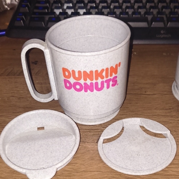 VINTAGE Dunkin’ Donuts Commuter Mugs - RARE SET OF 3 - NOS w/ Unused Adhesive - Picture 2 of 12